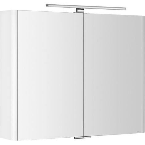 Sapho - Armoire miroir avec éclairage LED, 86x70x17 cm, blanc LU085-0030 (1/5)