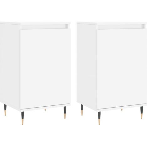 Aparador buffet cómoda armario mueble organizador cocina salón salón juego de 2 40 x 35 x 70 cm madera contrachapada negra 020036664
