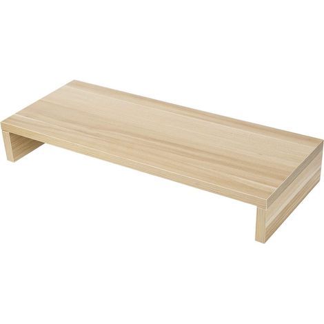 Laptopständer und Monitorerhöhung, Monitorständer aus Holz für den Schreibtisch, Organizer für den Computermonitor im Homeoffice, 49,5 (1/5)
