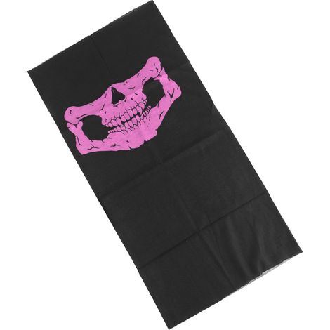 Lot de 2 foulards/bandeaux sans couture à motif tête de mort pour le vélo et la moto (violet) (1/5)