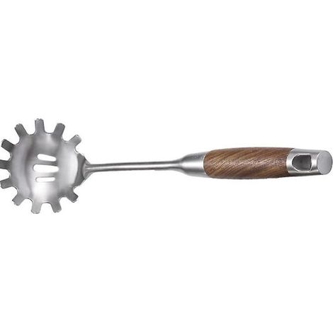 Pastalöffel – 1 Stück, Spaghettilöffel aus Edelstahl, praktisches Küchenutensil – Edelstahl 35 x 8 cm