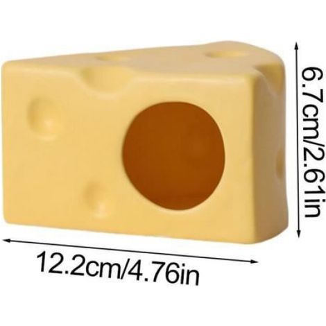Nid de fromage triangulaire en céramique pour hamster, fournitures pour animaux de compagnie, maison créative (1/3)