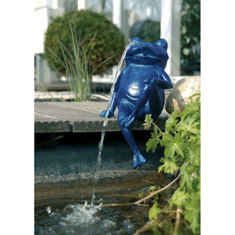 elemento decorativo da giardino ubbink water spitter frog leggero facile installazione