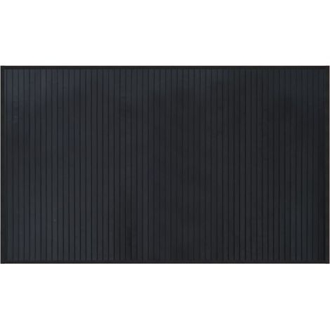 vidaXL Tappeto Rettangolare Nero 60x100 cm in Bambù