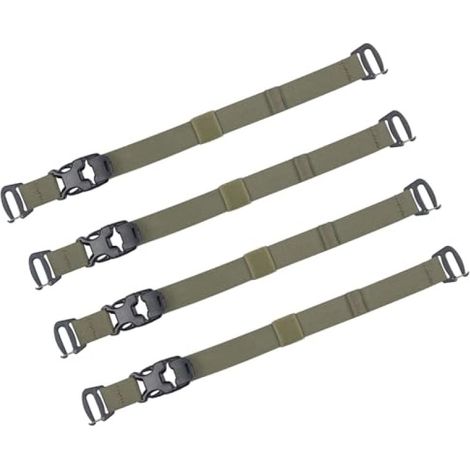 Irovami Sangles pour bagages d'extérieur, sangles de fixation à boucle pour équipement de voyage, sangles pour sac à dos (4 pièces) Vert armée (1/5)