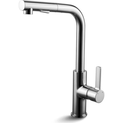 Miscelatore cucina cromato con doccetta estraibile Kam-010