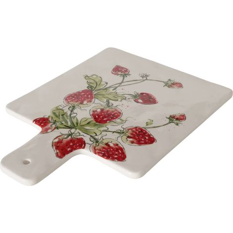 Servier- und Schneidebrett STRAWBERRY, Erdbeermuster, 34 x 24 cm