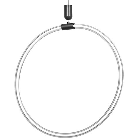 OSRAM Decor Aura Suspension Vert en polycarbonate incurvé avec LED et design filamentaire, 18 W, 2000 lm, 3000 K, blanc chaud 830, gradation par clic, gris foncé, plastique (PC), 498 mm, IP20 (1/5)