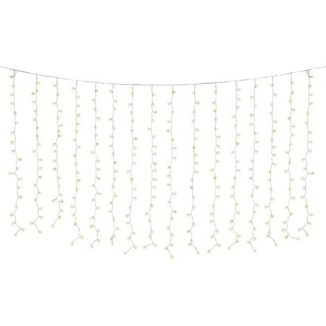 Lichtvorhang LED gold für den Außenbereich 200 × 200 cm (1/4)
