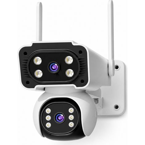 Telecamera WiFi da esterno a doppio obiettivo visione notturna 360° (1/5)
