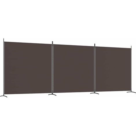 Paravent Cloison de séparation 3 panneaux, Pour Jardin, Balcon, Terrasse Marron 525x180 cm Tissu OIB8817E (1/5)