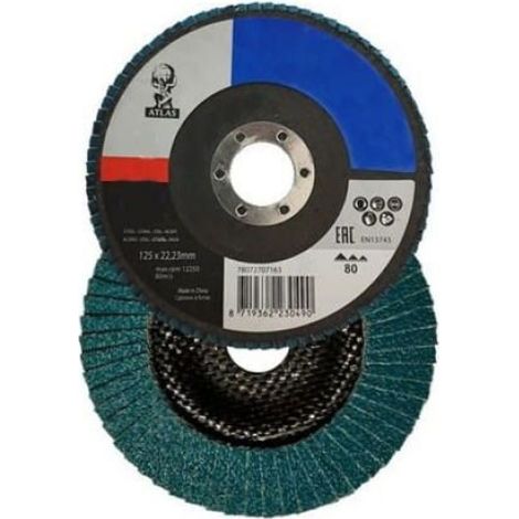 Roue À Lamelles - Diamètre 125 mm - Alésage 22,23 mm - Grain Zirconium P40 - Pour Acier Et Acier Inoxydable - 1 Pièce