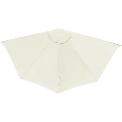 Housse de Remplacement Parasol Demi-Cercle 2,7m, Housse de Rechange pour Parasol de Balcon et Jardin, Protection Solaire et Imperméable (Sans Mât ni Socle)-Ivoire (1/5)