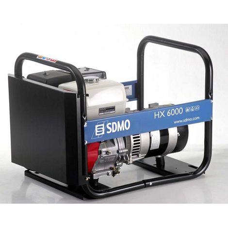 Sdmo – Groupe électrogène essence 6000W – Monophasé 230V – Moteur Honda GX390 – Autonomie 2,4h – Niveau sonore 83dB