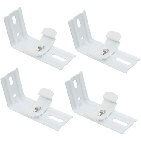 4pcs 8cm rail de rideau vertical heptacode support fixe pour rideau Code de montage latéral accessoires pour rideaux (1/5)