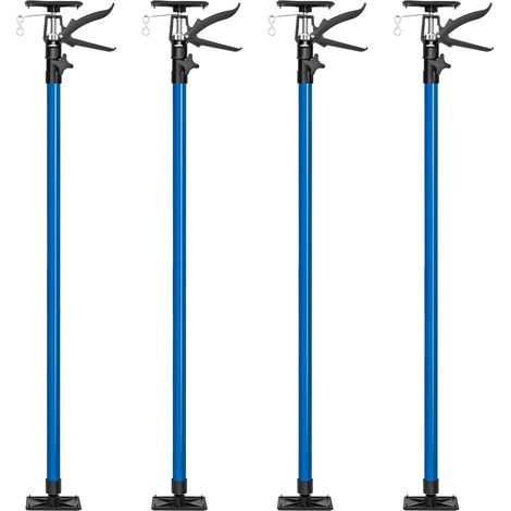 Lot de 4 Etai télescopique, Réglable 115-290 cm, Acier, Charge 30 kg, Plafond