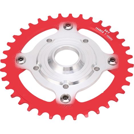 Tongsheng Elektrofahrrad 104BCD 36T Kettenblatt-Umbausatz aus Aluminiumlegierung (Rot) (1/5)