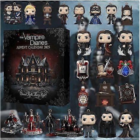 Calendrier de l'Avent Vampire Diaries, boîte surprise, décoration de sapin de Noël, pendentif en acrylique (1/5)