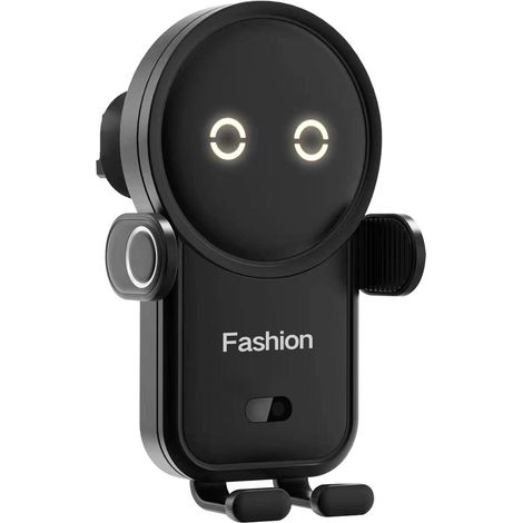 15W Fast Charging Car Wireless Charger, Automatic Touch Sensing Car Phone Holder with Wireless Charging - Black with Air Vent Mount (1/3)