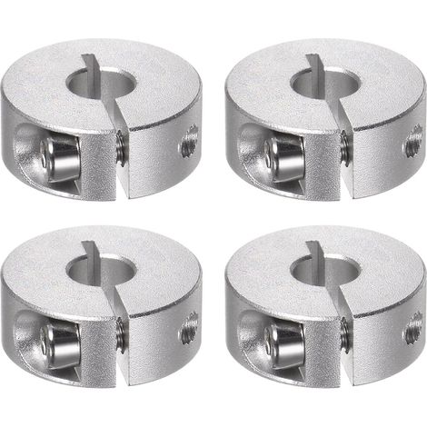 4pcs Bague de Réglage Bague Arrêt d'axe Butée Arbre Collier 8mm Alésage Aluminium Alliage Diviser Pince Colliers Vis, 25mm OD, 10mm Largeur pour Roue Brouette Pont Boîte Vitesses (1/5)