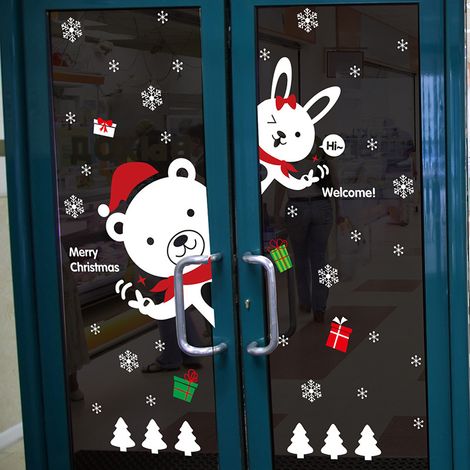 adesivo natalizio per finestre, decorazione natalizia per finestre, adesivi creativi, adesivo in PVC riutilizzabile e rimovibile, adatto per decorazioni natalizie interne (1/3)