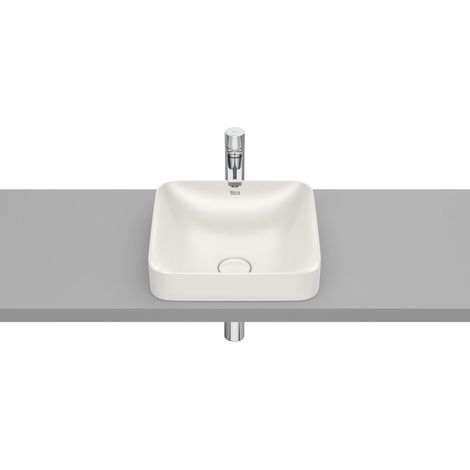FINECERAMIC® Square INSPIRA lavabo à poser - ROCA Couleur : blanc mat (1/2)