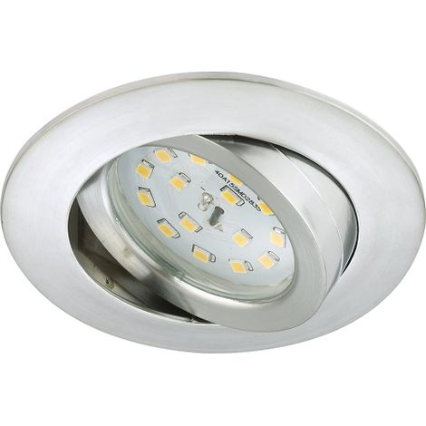 PRISMA FARETTO LED DA INCASSO ORIENTABILE 1X5W 400LM IP23 ROTONDO COLORE ALLUMINIO