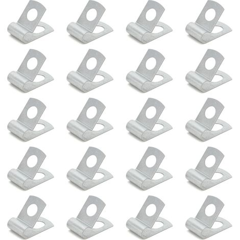 Juego de abrazaderas para freno, abrazadera para línea de combustible de freno, juego de 20 abrazaderas metálicas para manguera de combustible, ajuste universal, sujeción firme. (1/5)