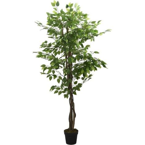 Arbre artificiel de banian, 378 feuilles, 80 cm de haut, vert (1/5)