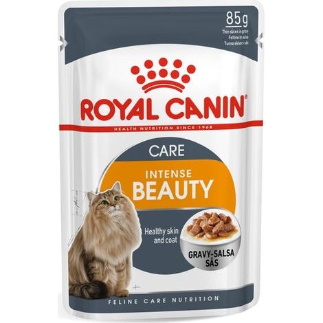Royal Canin Cat Hair &amp Skin Care in Salsa Gravy  - Royal Canin Cat Hair &amp Skin Care in Salsa Gravy - Bustina Da 85 Gr (1/2)