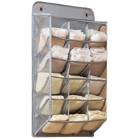 Sacs de rangement pour garde-robe, sacs de rangement suspendus, organisateur de sous-vêtements suspendu 3D pour soutiens-gorge, (1/5)