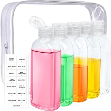 Botellas de aseo personal impermeables, reutilizables y ligeras. (1/5)