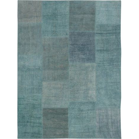Tappeto rettangolare pelo corto moderno soggiorno cucina verde TUME01 (1/2)
