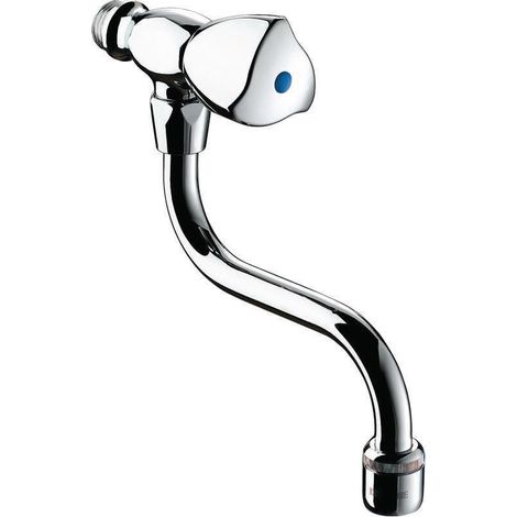 Delabie – Robinet évier monofluide chromé – Bec mobile – Dimensions 150 mm – Pose murale – Garantie 5 ans (1/2)