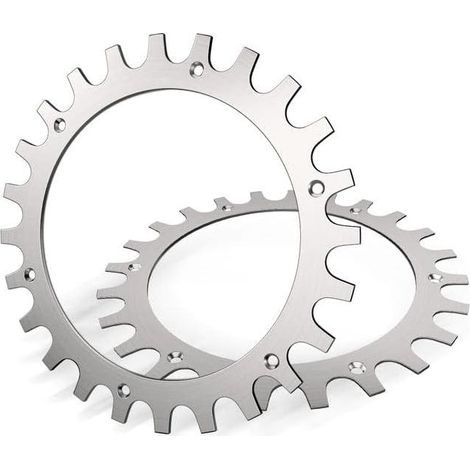 Tigrezy Crampons en acier inoxydable de qualité supérieure pour tondeuse à gazon Worx Landroid modèle S/M épaisseur 2mm, Amélioration de la traction - ébavurage poli - Diamètre de la roue : 205 mm
