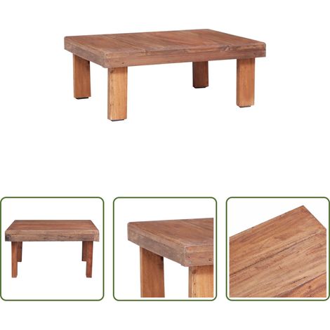 Table basse vintage - Table basse 60x45x23 cm bois d'acajou massif (1/5)