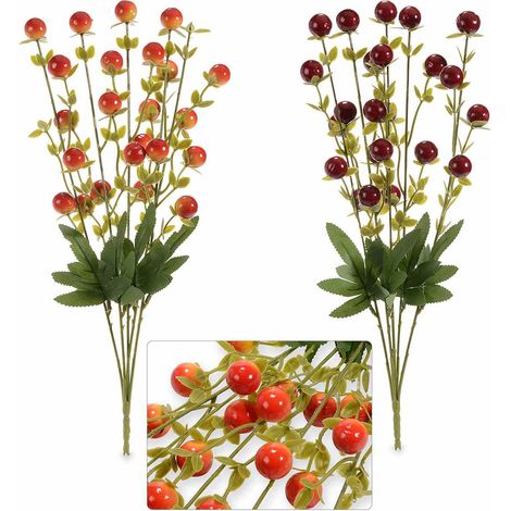 Rametti di fiori di fico artificiale, set da 8 pezzi, cm 33 H (con gambo 42)