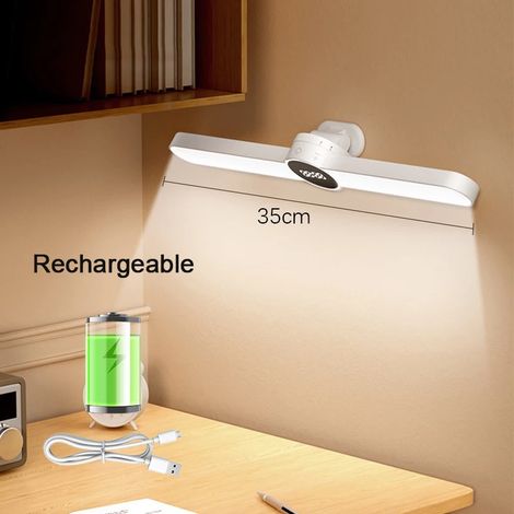 Lampe de table LED rechargeable, lampe horloge magnétique suspendue, rechargeable par USB (1/5)