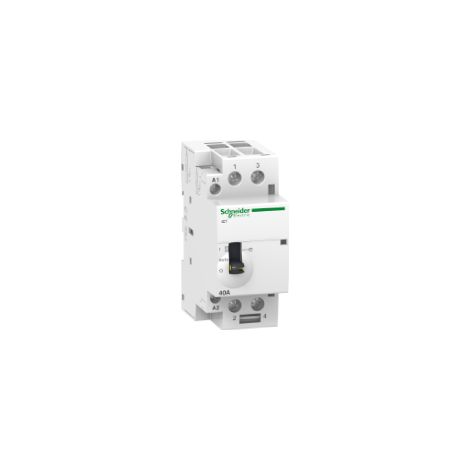 Acti9, iCT contacteur à commande manuelle  40A 2NO  24VCA 50Hz - A9C21142 (1/3)