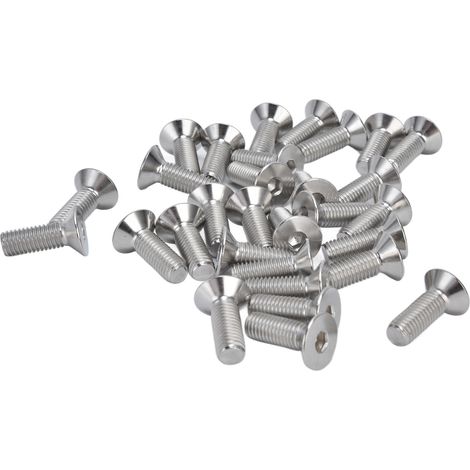 30 vis à six pans creux M10, 10 mm, en acier inoxydable A2, tête fraisée hexagonale, pour fixations industrielles M10x30 (1/5)