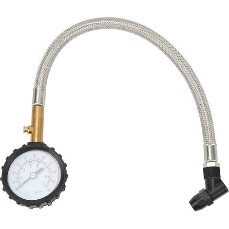 Manomètre de Pression Pneus Toivize Analogique Acier Inoxydable avec Valve Dégonflage pour Voiture Moto Vélo Lot de 2 (1/5)