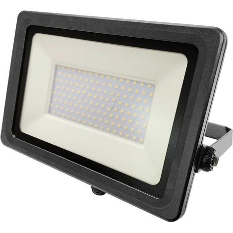 Faro LED 100W Luce naturale per esterni IP65, 10000 Lumen, 4000K, Alluminio Grigio, Staffa rotabile