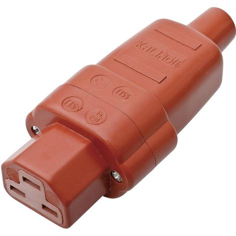 Kalthoff 444001 Connettore di alimentazione 444 Presa dritta Tot poli: 2 + PE 16 A Rosso 1 pz. (1/2)