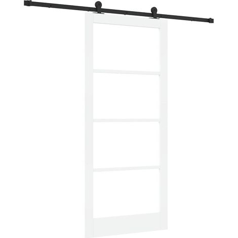Maison Exclusive - Schiebetür ORKDAL Weiß 93 x 211 cm Massivholz