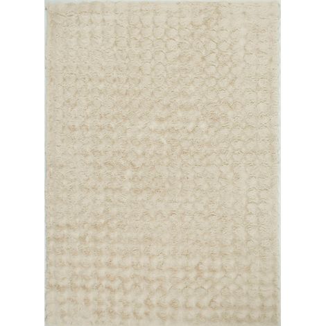 Tapis beige bubble doux antidérapant lavable machine - 160 x 230 cm (1/5)