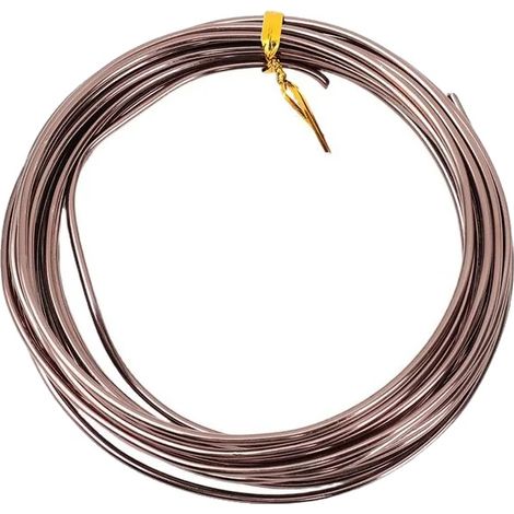 Aluminium-Bonsaidraht, flexible Stütze, strapazierfähiges Material, 2,0 mm – Braun, 4 Rollen (20 m) – a (1/2)