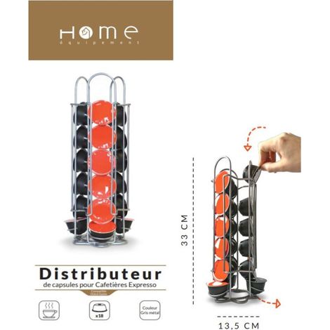 Home Equipement – Porte capsule de café Dolce Gusto – Présentoir 18 dosettes – Compatible avec modèles 50926 – Design compact et élégant