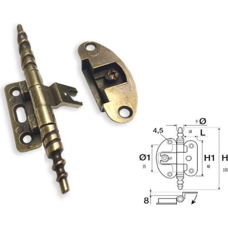 Cerniera per armadio antichi cerniere mobili speciale anticata in stile a621/105