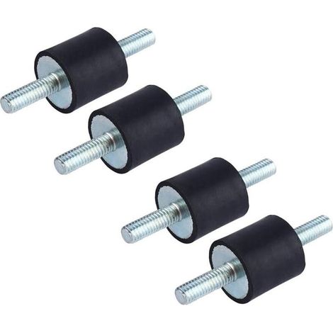 4pcs Montage D'isolateur De Caoutchouc Anti-Vibration Supports D'isolant Anti-Vibration M6 20 X 20 Monte L'amortisseur Avec Vis (1/4)