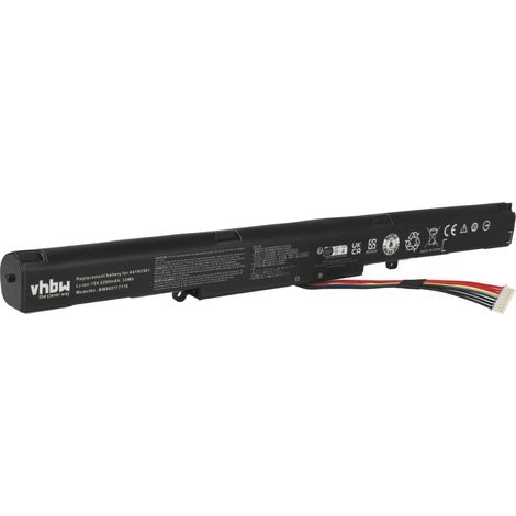vhbw Akku kompatibel mit Asus N752VX-GC131T, N752VX-GC132T, N752VX-GC139T, N752VX-GC133T, N752VX-GC138T Notebook (2200 mAh, 15 V, Li-Ion) (1/5)